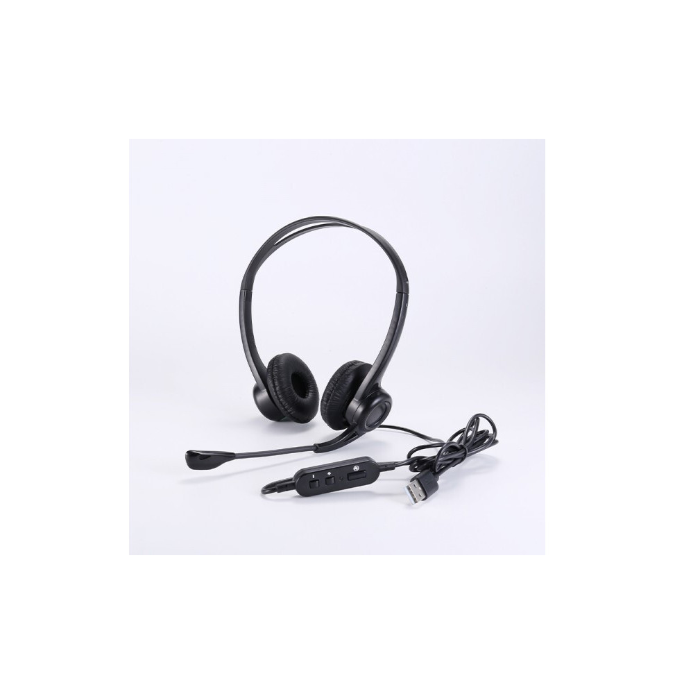 Casque/Micro UPTEC avec suppression bruit ambiant - USB (4060100)