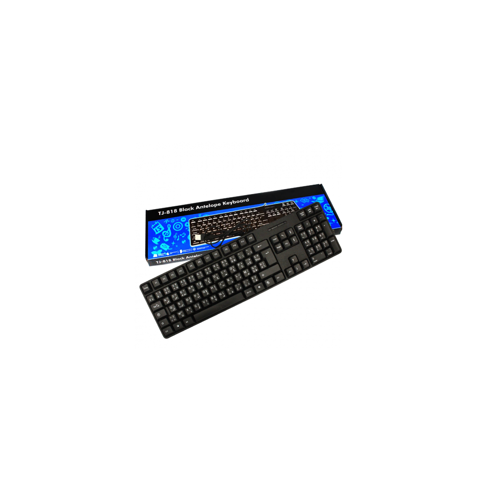 CLAVIER USB TJ-818 AZERTY-NOIR – Image 3