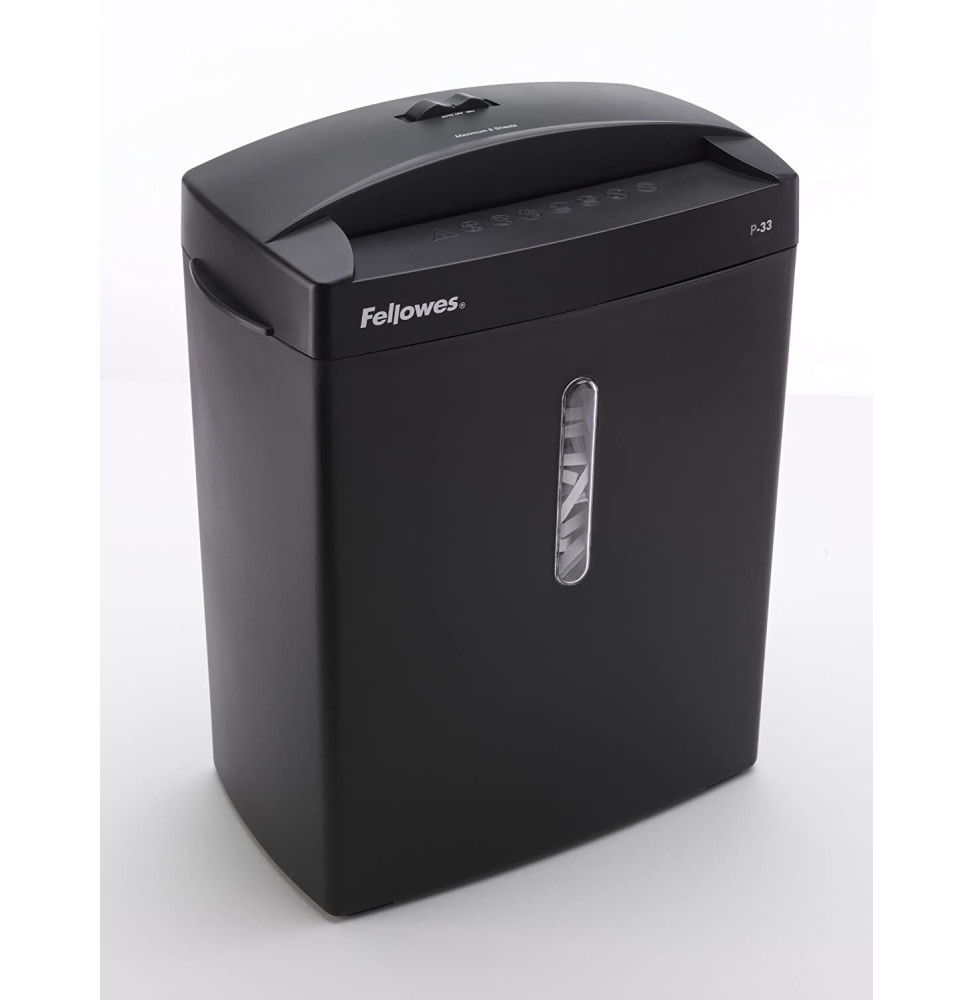 Destructeur Fellowes Powershred® P-33S — Sécurité P-2 · 15 L · 8 feuilles/passage