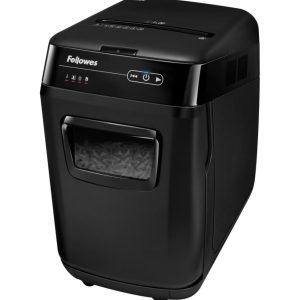 Destructeur Fellowes AutoMax™ 200C — Sécurité P-4 · 32 L · chargeur auto 200 feuilles