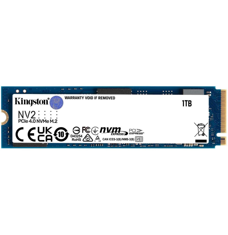 Disque Dur interne SSD Kingston NV2 M.2 2280 NVMe PCIe 4.0 Express 1 To (SNV2S/1000G)