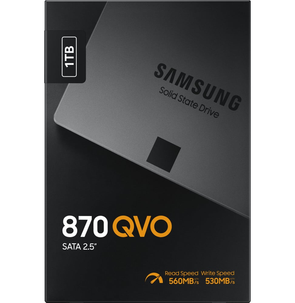 Disque Dur interne SSD Samsung 870 QVO SATA III, 2.5" 1 To (MZ-77Q1T0BW_EU)