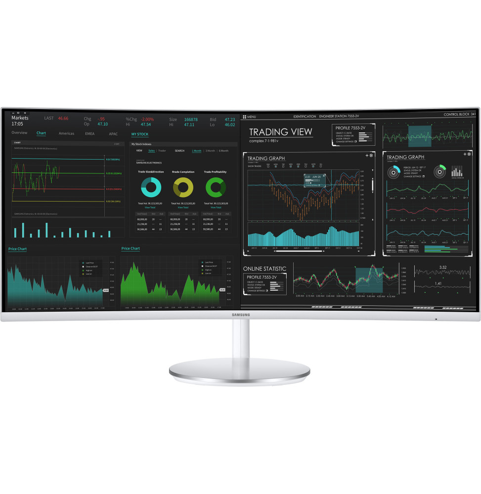 Écran incurvé 34" QLED Samsung Série 7 CJ791 (LC34J791WTMXZN)