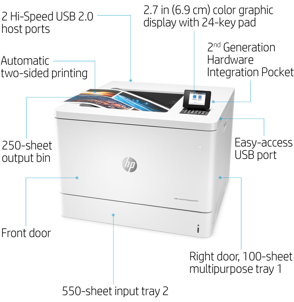 Imprimante A3 Laser Couleur HP Color LaserJet Enterprise M751dn (T3U44A) – Image 5