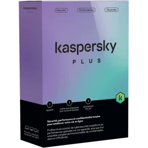 Logiciel antivirus Kaspersky Plus 1 appareil 1 an (KL10428BAFS-25FFPMAG)