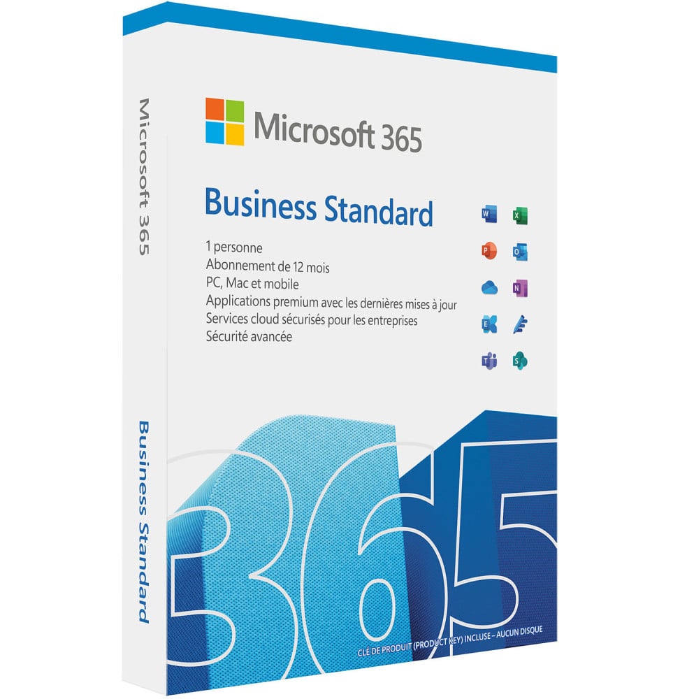 Microsoft 365 Business Standard Français - abonnement 12 mois pour 1 personne (PC, Mac, iOS et Android) – Image 2