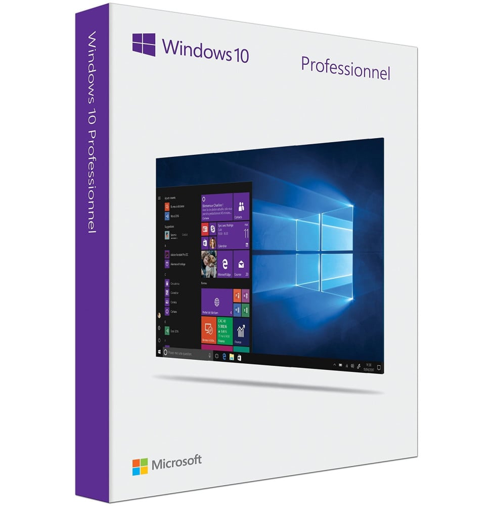 Microsoft Windows 10 Pro 64 bits Français - Licence originale