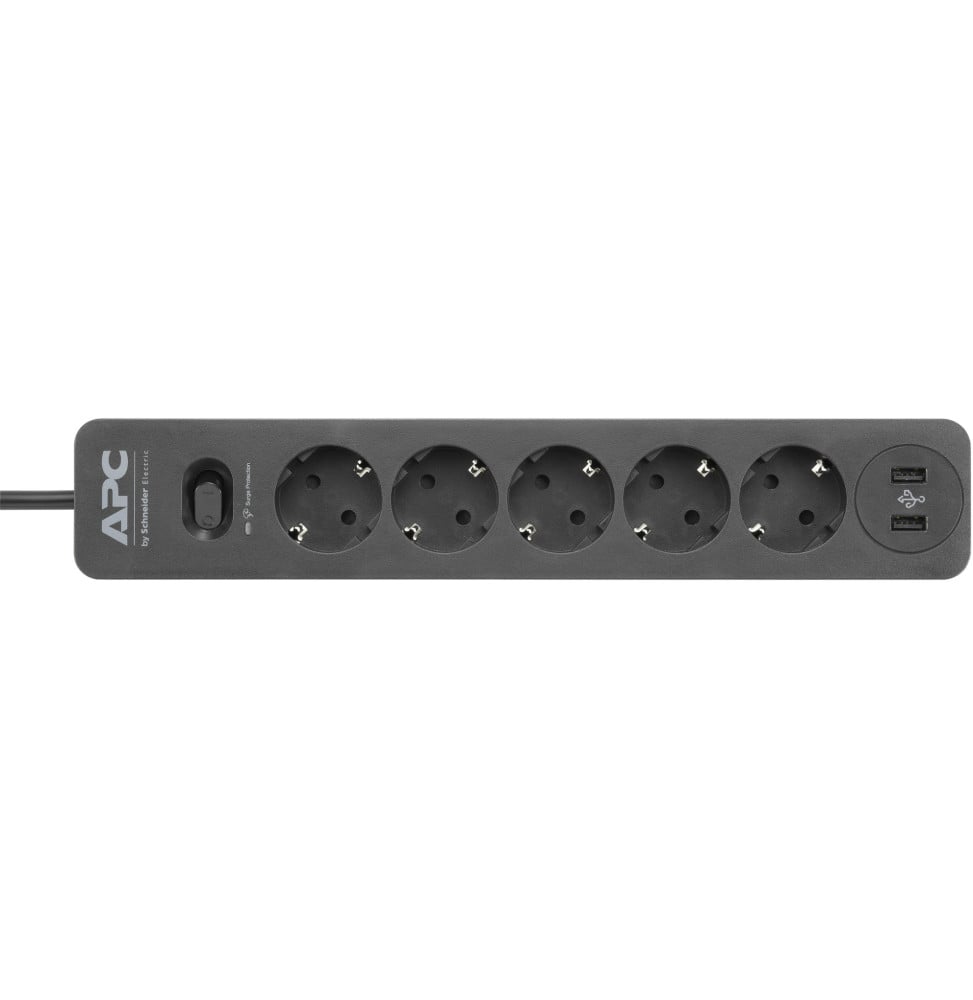 Multiprise parasurtenseur APC SurgeArrest Essential PME5U2B-GR - 5 prises FR (Schuko) + 2 USB / 2300 W