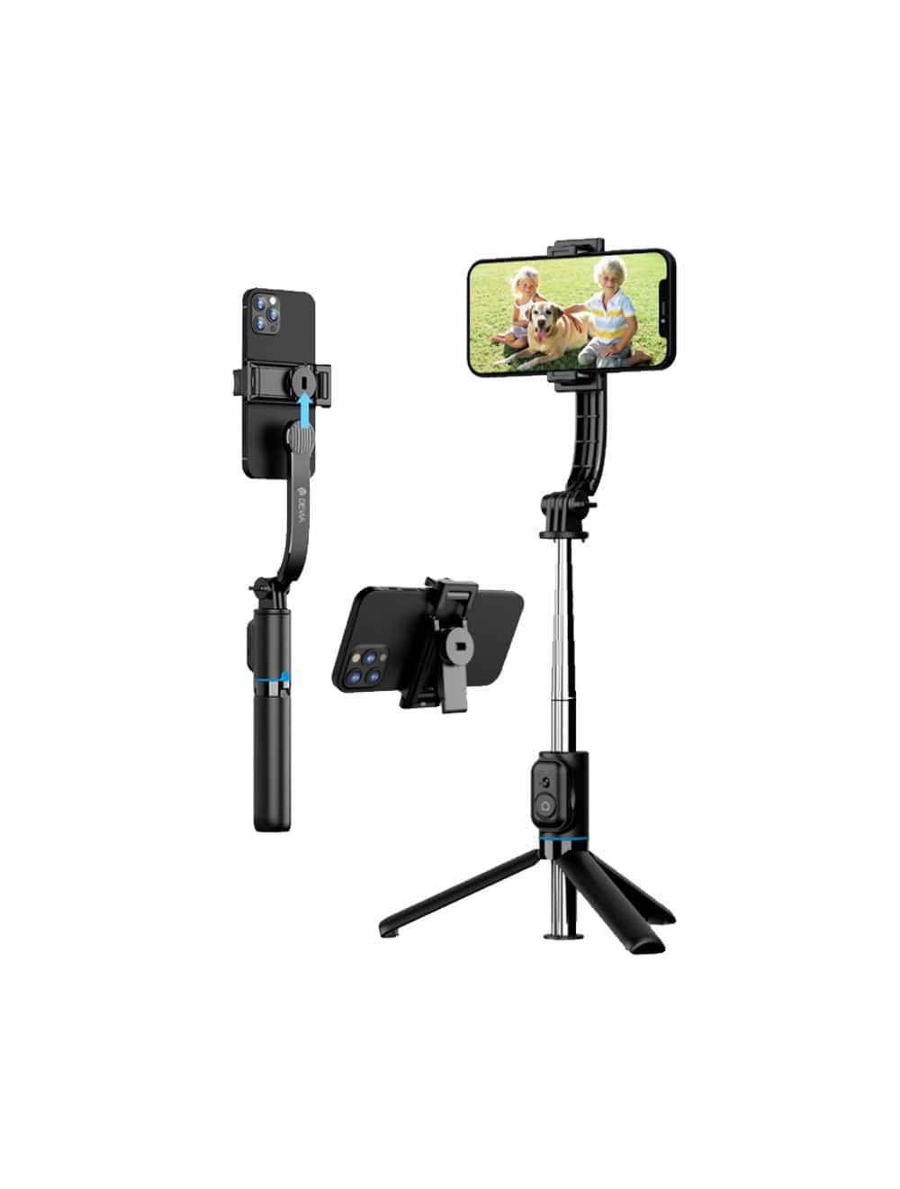 Devia Multifunctional Tripod Stand with Selfie Stick - Black
