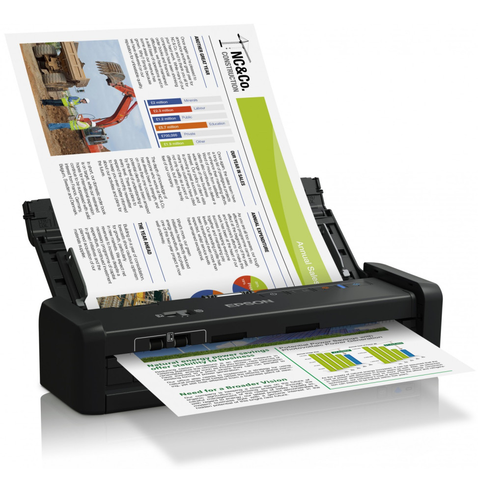 Scanner portable Epson WorkForce DS-360W avec Wi-Fi et batterie (B11B242401) – Image 2