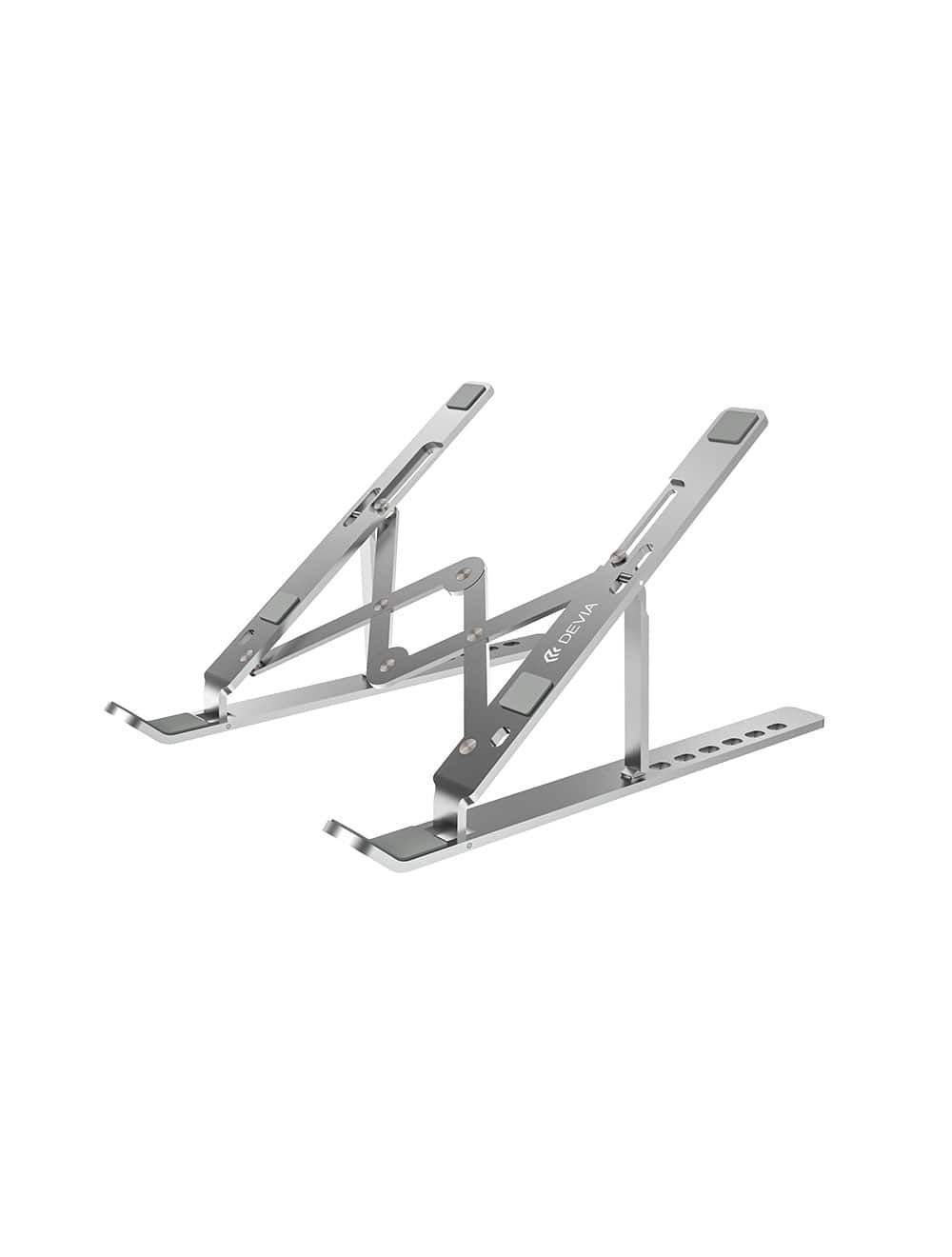 DEVIA Smart Series Multi-function Folding Stand For Tablet/Laptop, Material Aluminum alloy, Size 253.8* 44*17 mm, Weight 250g, Color Silver