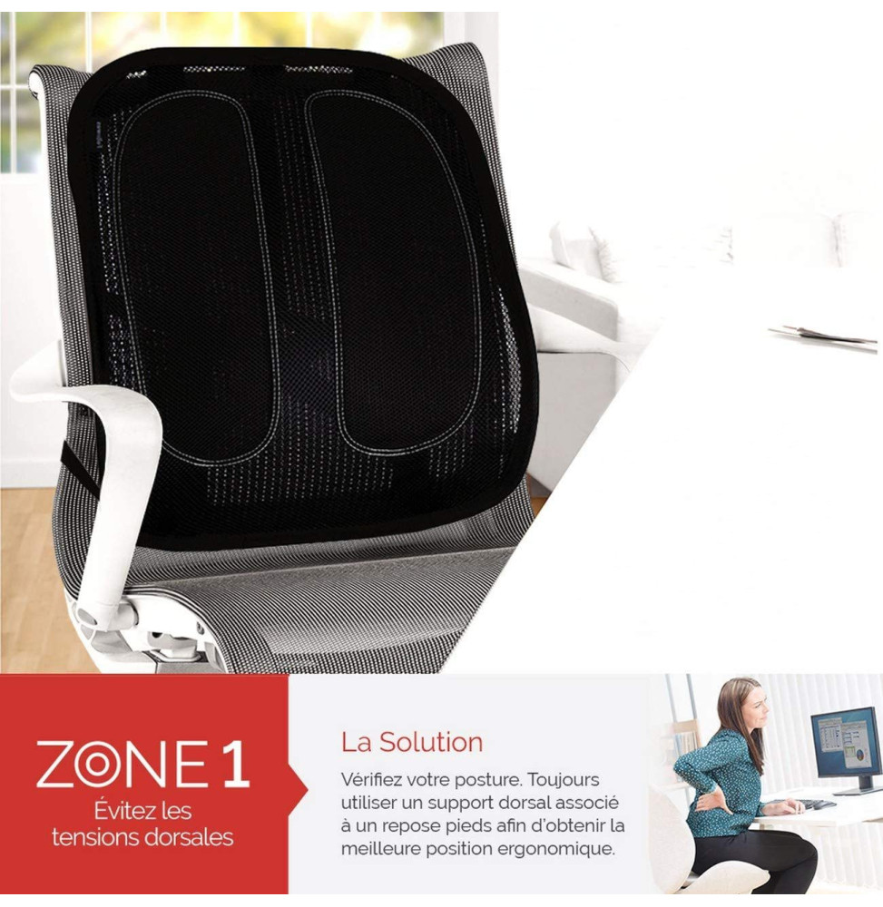 Support dorsal en maille Fellowes Office Suites™ (9191301) – Image 4