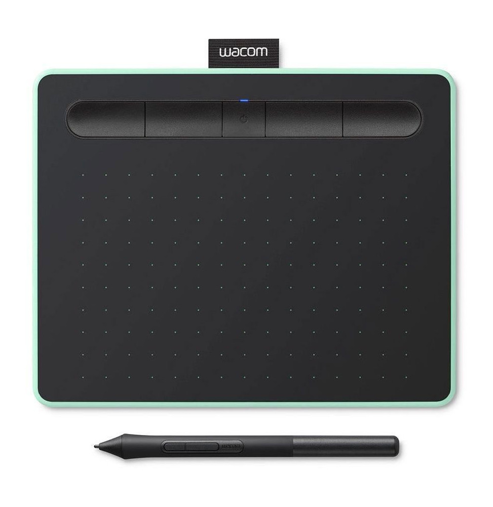 Tablette graphique Wacom Intuos Petite - USB & Bluetooth - Couleur pistache (CTL-4100WLE-S)