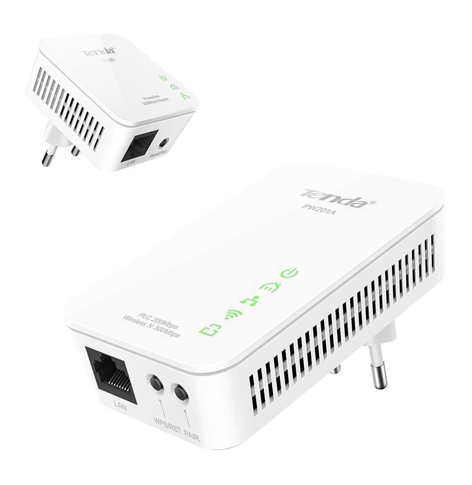 Répéteur CPL Tenda PW201A Wi-Fi N300 + Adaptateur CPL P200 (PW201A+P200)