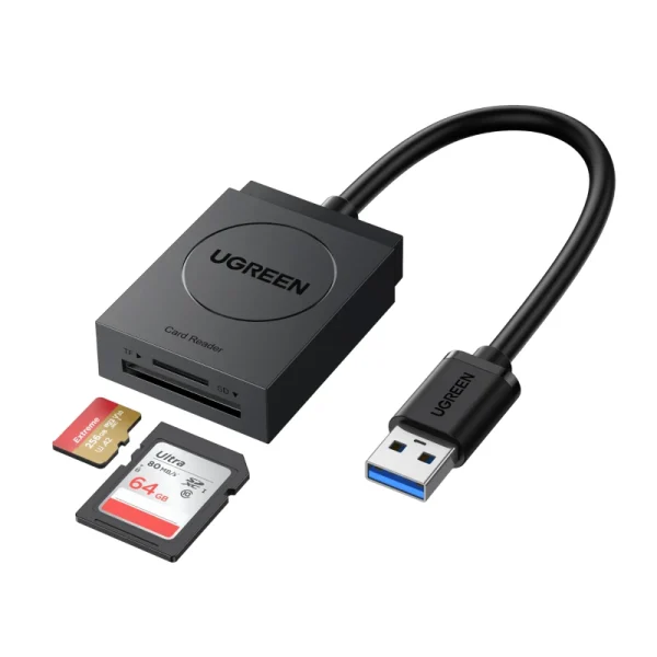 Ugreen 20250 Lecteur Carte Memoire SD/TF USB 3.0 2 En 1